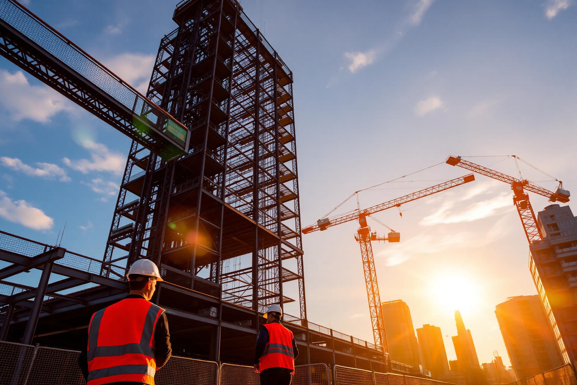 Modern construction site in Toronto